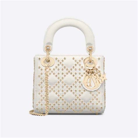 Mini Lady Dior Bag Beige Suede and Ecru Lambskin Shearling 